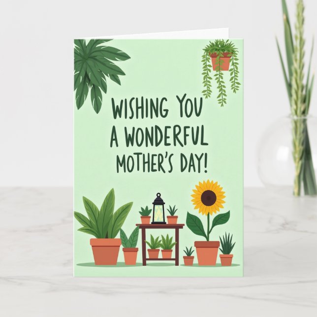 Luminous Green Mothers Day Card (Front)