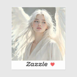 Luminous Guardian – Angel of Silver Dawn Sticker