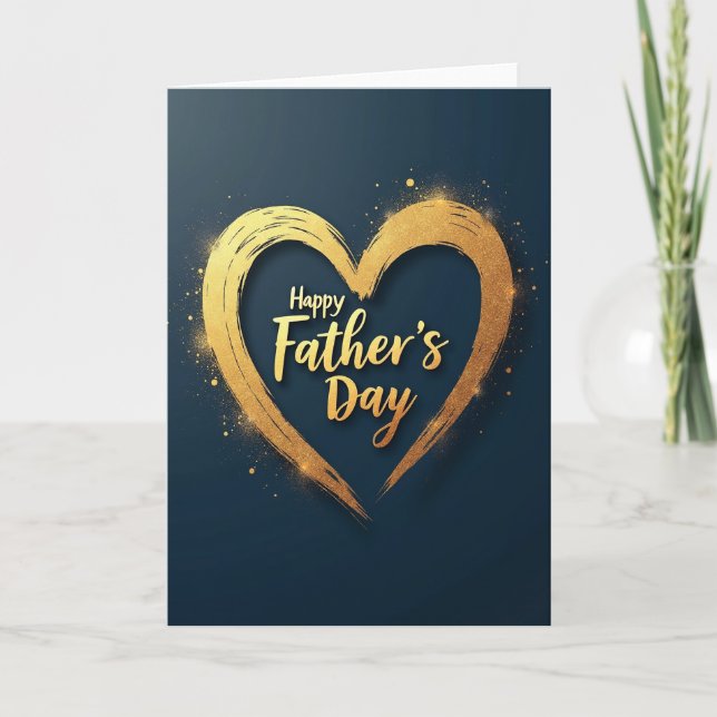 Luminous Heart Fathers Day Card (Front)