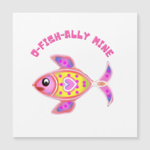 Luminous Heart Fish: Radiant Neon Kawaii Sea Life