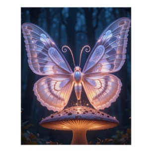 Luminous Lace Moth Poster