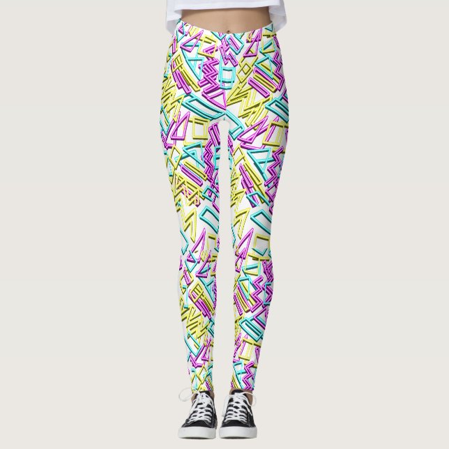Luminous Light tube pattern. Leggings (Front)