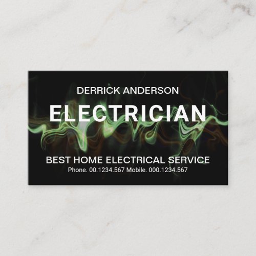 Luminous Lightning Strike Electrical Consultant Business Card