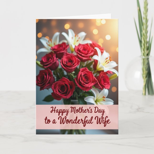 Luminous Lilies Mothers Card (Front)