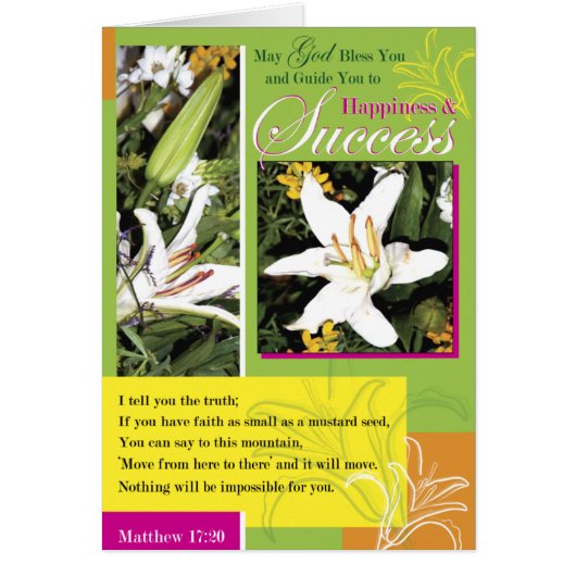 Luminous Lily Success Cards (Front)