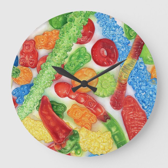 Luminous Lollies Large Clock (Front)