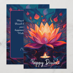 Luminous Lotus Diwali card