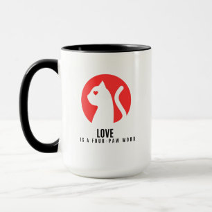 Luminous Love Cat Silhouette Mug