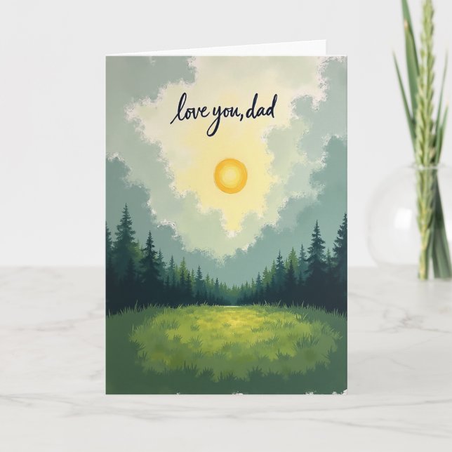 Luminous Love You Dad Scenic Card (Front)
