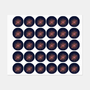 Luminous Mandala of Golden Harmony Labels
