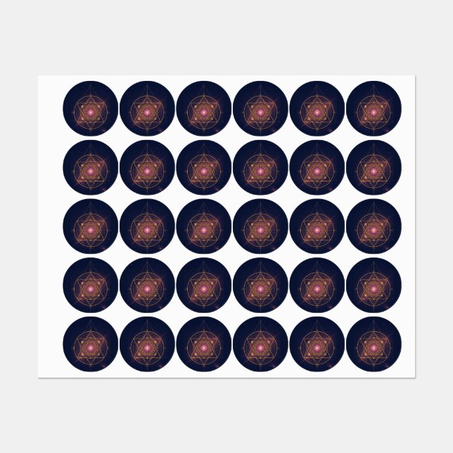 Luminous Mandala of Golden Harmony Labels (Sheet)