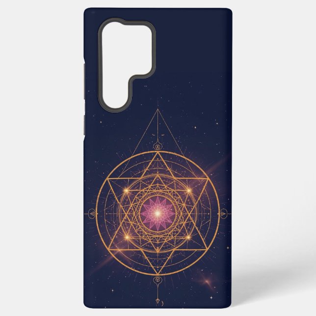 Luminous Mandala of Golden Harmony Samsung Galaxy Case (Back)