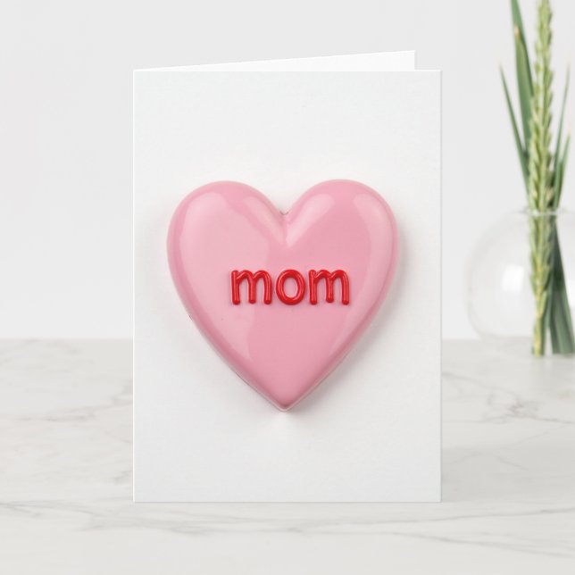 Luminous Mom Heart Photo Card (Front)