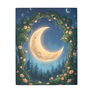 Luminous Moon Archway Metal Print