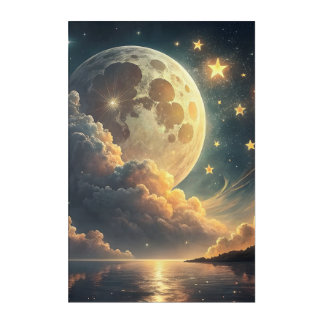 Luminous Moonlit Dreamscape Enchanting Fantasy Acrylic Print