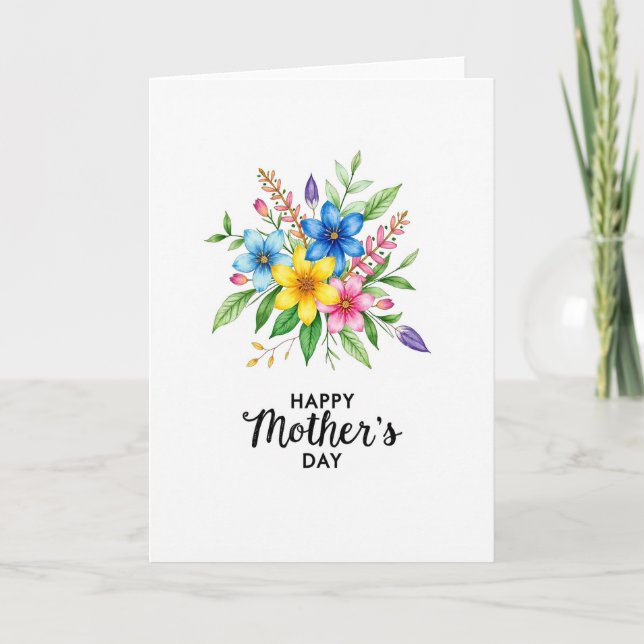 Luminous Mothers Day Bouquet Card (Front)