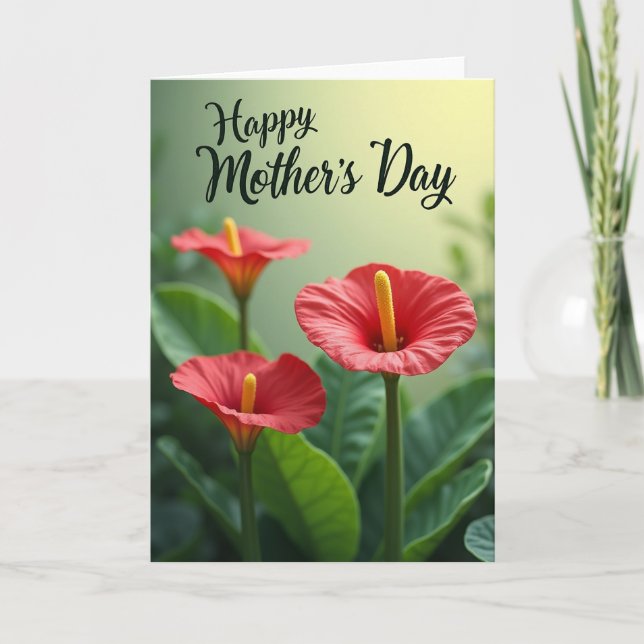 Luminous Mothers Day Floral Card (Front)
