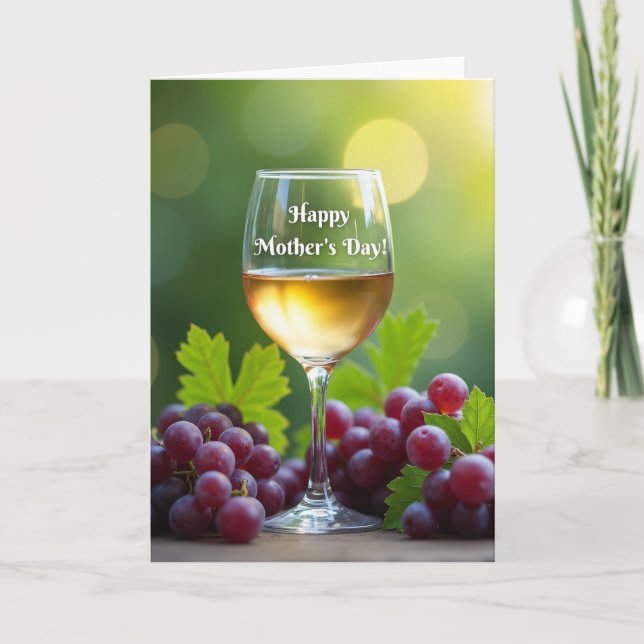 Luminous Mothers Day Grape Card (Front)