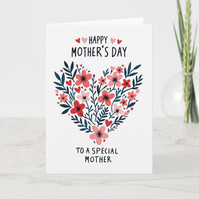 Luminous Mothers Day Heart Card (Front)