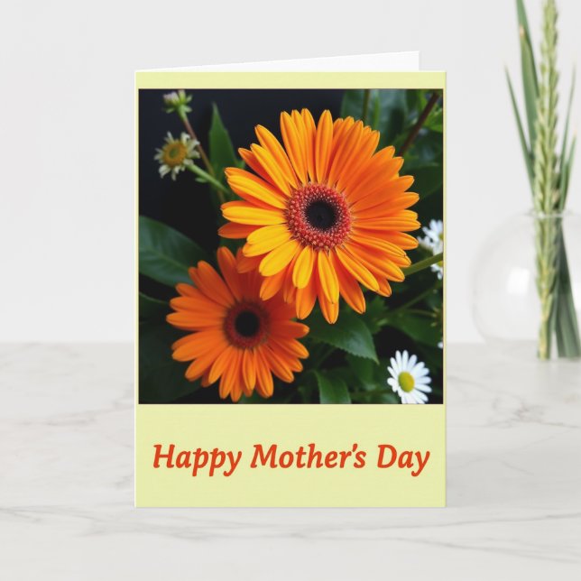 Luminous Mothers Day Orange Card (Front)