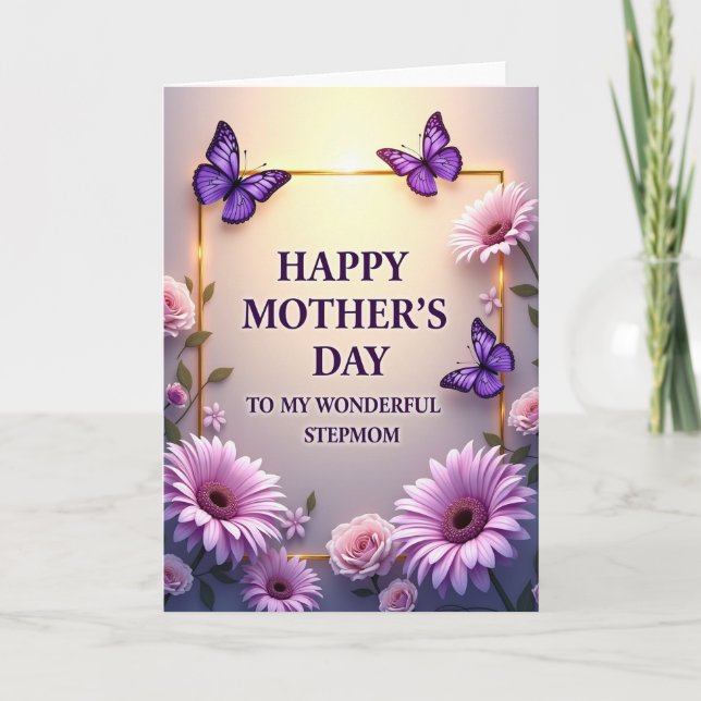 Luminous Mothers Day Stepmom Card (Front)