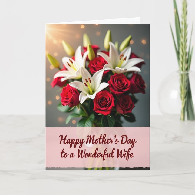 Luminous Mothers Day Wife Card (Front)