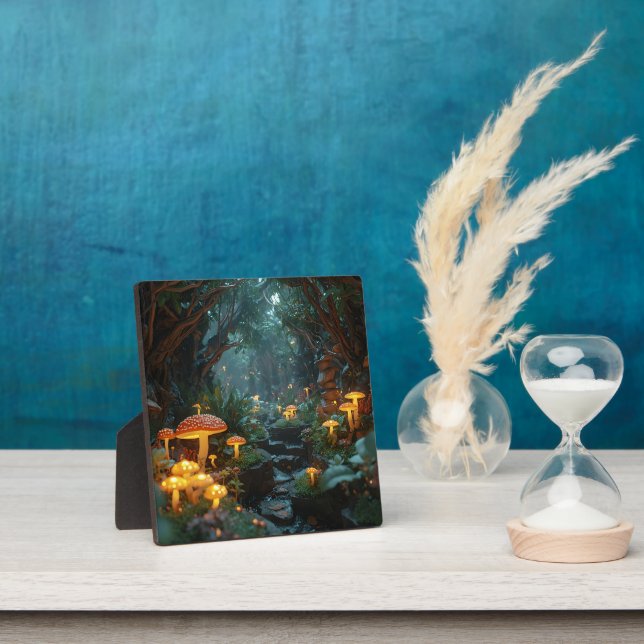 Luminous Mushroom Forest – Customizable Fantasy Plaque (Insitu)