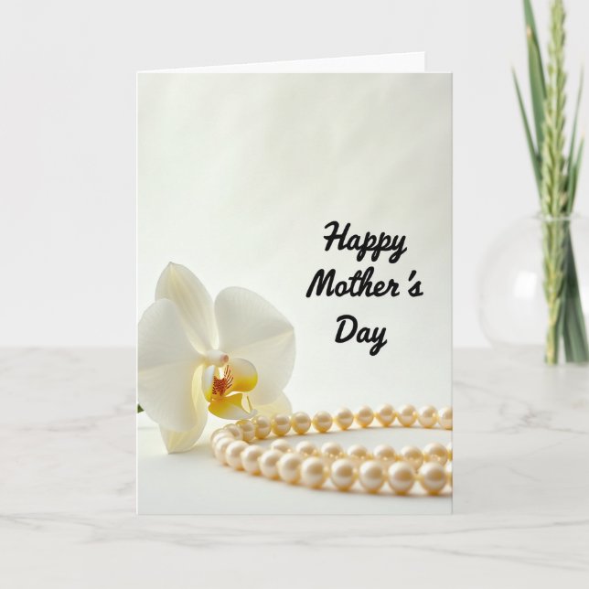 Luminous Orchid Beads Card (Front)