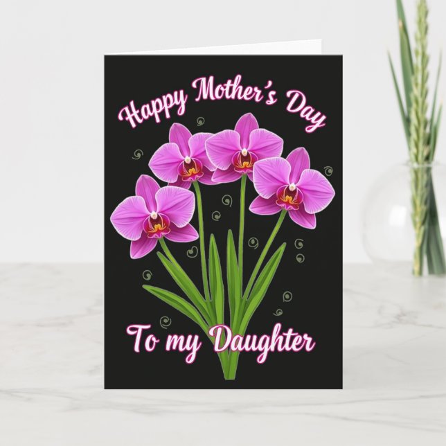 Luminous Orchid Mothers Day Card (Front)