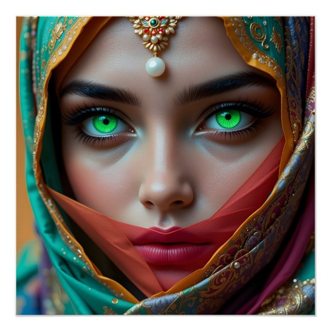 Luminous Papercraft Portrait Poster (Front)