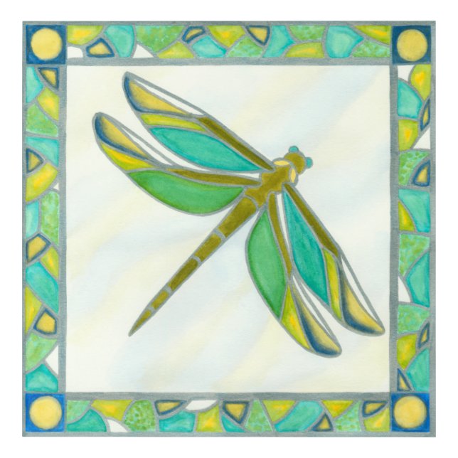 Luminous Pastel Dragonfly by Vanna Lam Acrylic Print (Front)