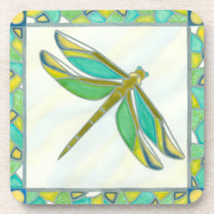 Luminous Pastel Dragonfly by Vanna Lam Beverage Coaster