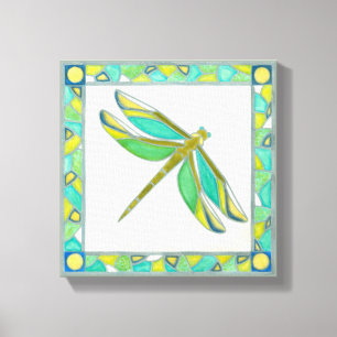 Luminous Pastel Dragonfly by Vanna Lam Canvas Print