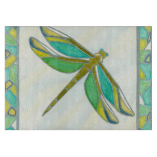 Luminous Pastel Dragonfly by Vanna Lam Cutting Board