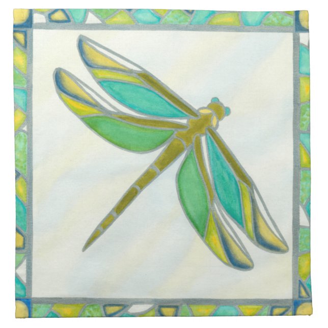 Luminous Pastel Dragonfly by Vanna Lam Napkin (Front)