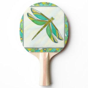 Luminous Pastel Dragonfly by Vanna Lam Ping-Pong Paddle