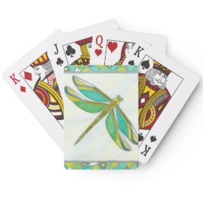 Luminous Pastel Dragonfly by Vanna Lam Poker Cards