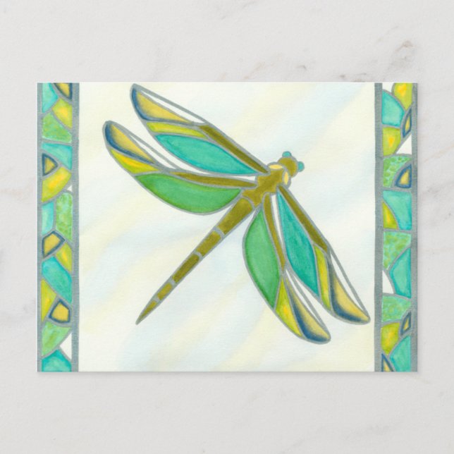 Luminous Pastel Dragonfly by Vanna Lam Postcard (Front)