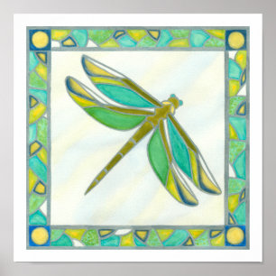 Luminous Pastel Dragonfly by Vanna Lam Poster