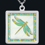 Luminous Pastel Dragonfly by Vanna Lam Silver Plated Necklace<br><div class="desc">Created by Vanna Lam this luminous dragonfly is painted in pastel colors. You may not find its like in nature,  but it is a stunning creation nonetheless. Order your print today!</div>