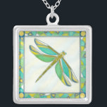 Luminous Pastel Dragonfly by Vanna Lam Silver Plated Necklace<br><div class="desc">Created by Vanna Lam this luminous dragonfly is painted in pastel colors. You may not find its like in nature,  but it is a stunning creation nonetheless. Order your print today!</div>