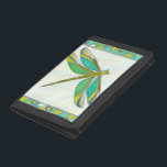Luminous Pastel Dragonfly by Vanna Lam Tri-fold Wallet<br><div class="desc">Created by Vanna Lam this luminous dragonfly is painted in pastel colors. You may not find its like in nature,  but it is a stunning creation nonetheless. Order your print today!</div>