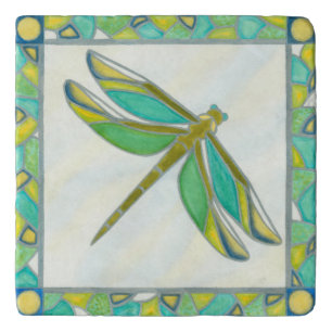 Luminous Pastel Dragonfly by Vanna Lam Trivet