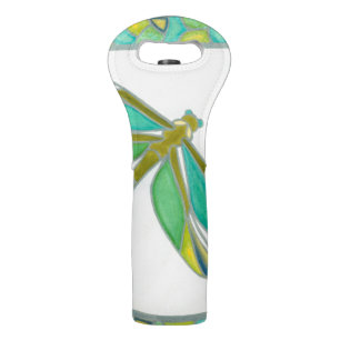 Luminous Pastel Dragonfly by Vanna Lam Wine Bag