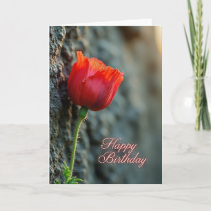 Luminous Petals Birthday Card