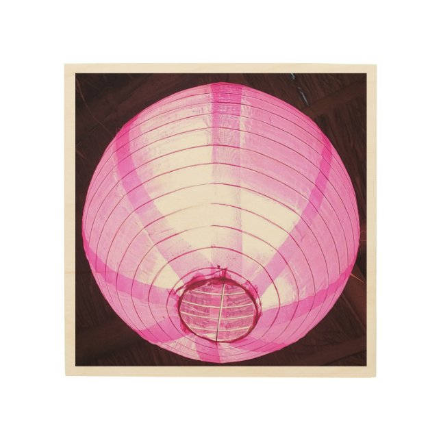 Luminous Pink Wood Wall Art (Front)