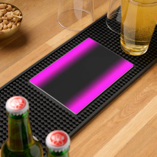 Luminous Pinkish Purple and Black Ombre Bar Mat