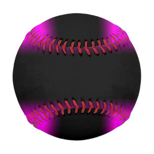 Luminous Pinkish Purple and Black Ombre Baseball