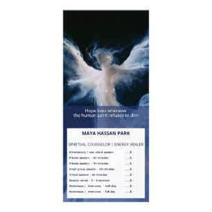 Luminous Presence Winged Angel Rack Card