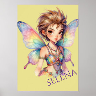 Luminous Rainbow Guardian fairy Poster